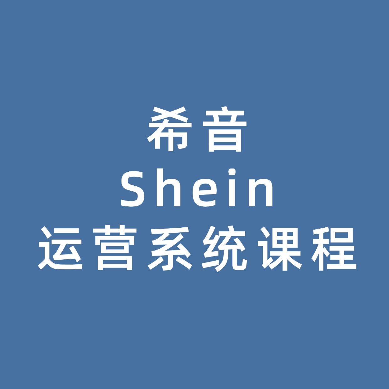 希音__Shein__运营系统课程