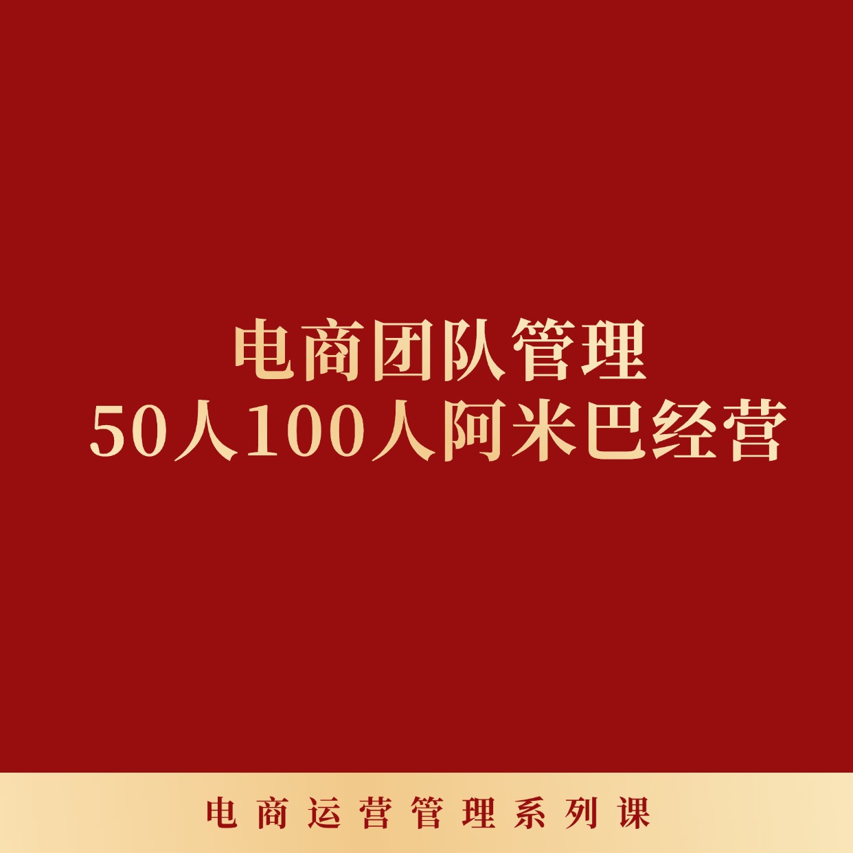 电商团队管理__50人100人阿米巴经营